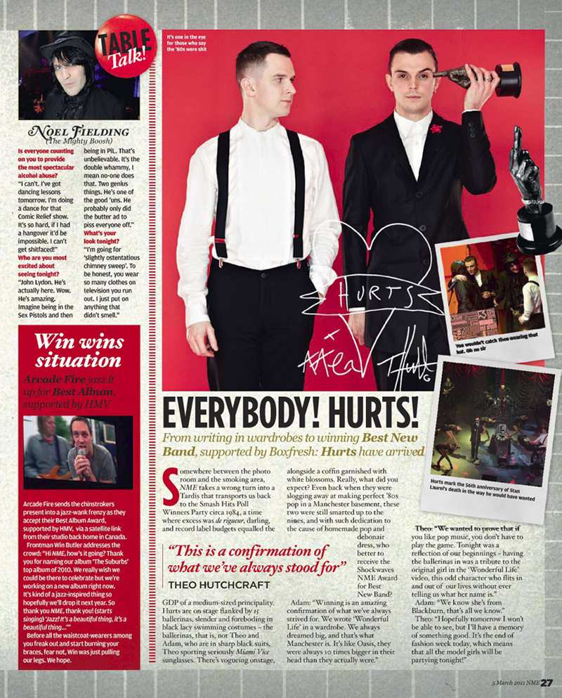 Hurts en premios NME